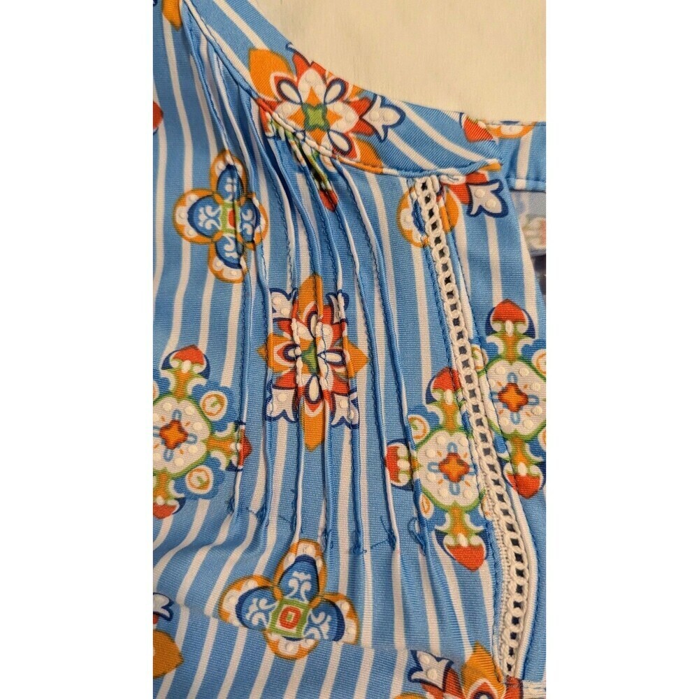 Ruby Rd Petite XL Boho Garden Party Tunic 3/4 Sleeve Top NWT - Picture 6 of 8
